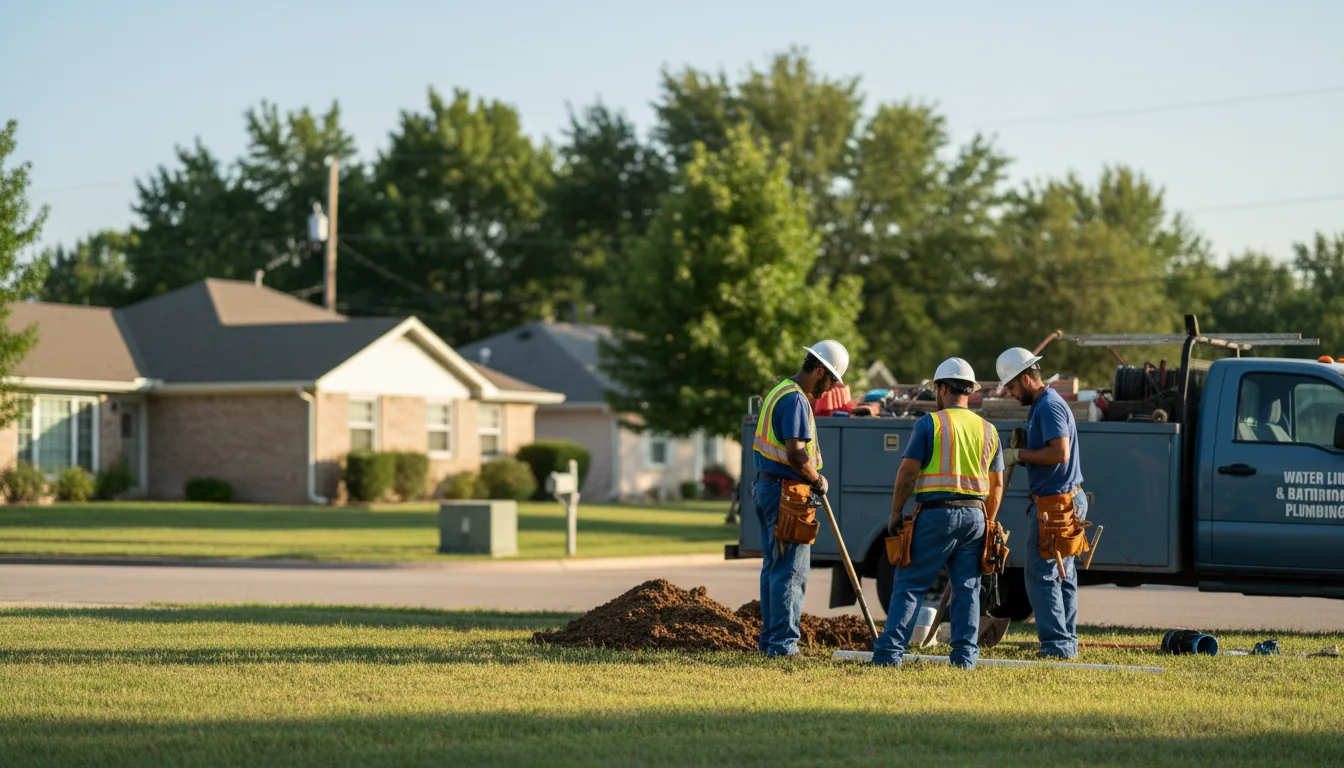 Residential water line and bathroom plumbing service in Ola, AR